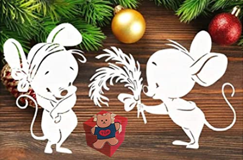 Stanzformen zur Kartengestaltung, Feder, Tier, Maus, Metall-Stanzformen, für Weihnachten, Liebe, Maus-Stanzformen, Schablonen für DIY Scrapbooking,Stanzschablonen zur Kartengestaltung, 2 Stück Stanzformen zur Kartengestaltung, Feder, Tier, Maus, Metall-Stanzformen, für Weihnachten, Liebe, Maus-Stanzformen, Schablonen für DIY Scrapbooking,Stanzschablonen zur Kartengestaltung, 2 Stück von Gowxs
