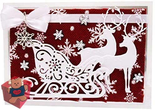 Weihnachts-Hirsch-Stanzformen für Kartenherstellung, Weihnachts-Hirsch, Stanzschablonen für DIY, Scrapbooking, Fotoalbum, dekorative Weihnachts-Hirsch-Stanzformen für Kartenherstellung, Weihnachts-Hirsch, Stanzschablonen für DIY, Scrapbooking, Fotoalbum, dekorative von Gowxs