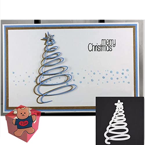 Weihnachtsbaum-Stanzformen für Kartenherstellung, Weihnachtsbaum, Stanzschablonen für DIY, Scrapbooking, Fotoalbum, dekorative Prägepapier von Gowxs