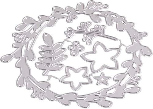 Gowxs Weihnachtsblumenkranz-Stanzformen für Kartenherstellung, Stanzschablonen für Bastelarbeiten, Scrapbooking, Fotoalbum, dekorative Prägepapier-Stanzformen für Kartenherstellung, Vorlage Gowxs Weihnachtsblumenkranz-Stanzformen für Kartenherstellung, Stanzschablonen für Bastelarbeiten, Scrapbooking, Fotoalbum, dekorative Prägepapier-Stanzformen für Kartenherstellung, Vorlage von Gowxs