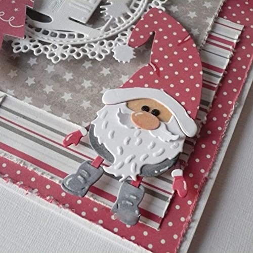 Gowxs Weihnachtsmann-Zwerg Schneidemaschine Stanzschablone, Scrapbooking Prägeschablonen, Fotopapier, Karten, Handwerk Prägung, Bastel-Produktion, Geburtstagsgeschenk, Stanzformen von Gowxs