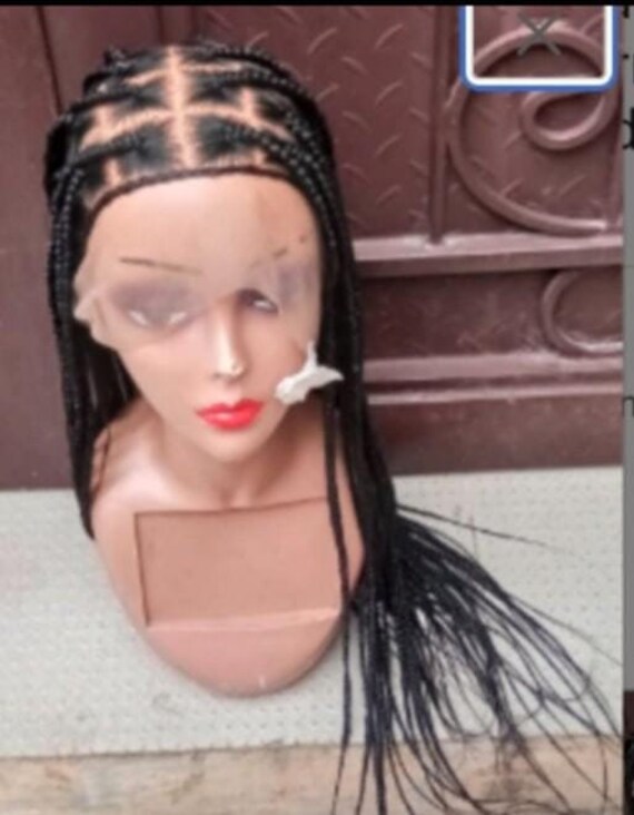 Geflochtene Perücke, Box Zöpfe, Senegalese Twist, Perroques Locken, Normale Schwarze Frauen Volle Spitze Geflochtene Perücke, Box Zöpfe, Senegalese Twist, Perroques Locken, Normale Schwarze Frauen Volle Spitze von GozellasCreations