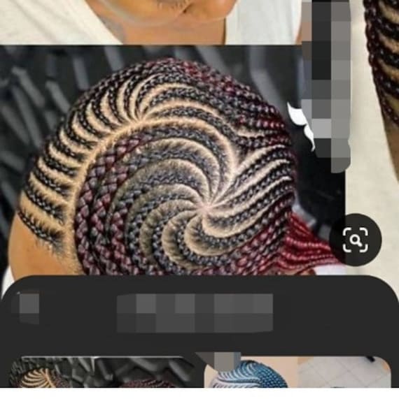 Geflochtene Perücke, Ghana Zöpfe, Cornrows, Cornrow Geflochtene Schwarze Frauen Volle Spitze von GozellasCreations