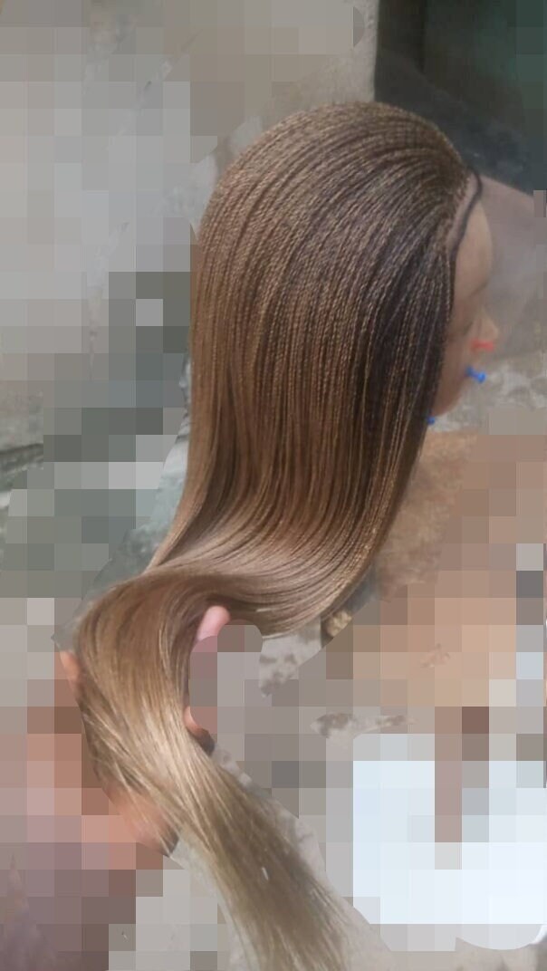 Geflochtene Perücke, Micro Million Zöpfe, Millionen Geflochtene Perücke Mit Twist, Volle Spitzeperücke, Schwarze Frauenperücke, Box Braids, Cornrows Geflochtene Perücke, Micro Million Zöpfe, Millionen Geflochtene Perücke Mit Twist, Volle Spitzeperücke, Schwarze Frauenperücke, Box Braids, Cornrows von GozellasCreations