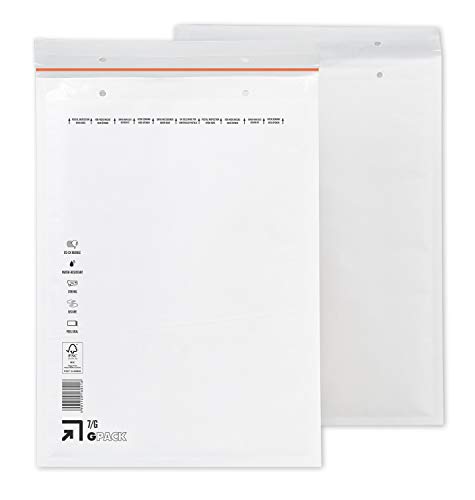 100 Luftpolsterumschläge 250 x 350 mm | Luftpolstertasche G7 | weiße Versandtasche DIN A4+ | verschiedene Mengen wählbar 100 Luftpolsterumschläge 250 x 350 mm | Luftpolstertasche G7 | weiße Versandtasche DIN A4+ | verschiedene Mengen wählbar von GPACK