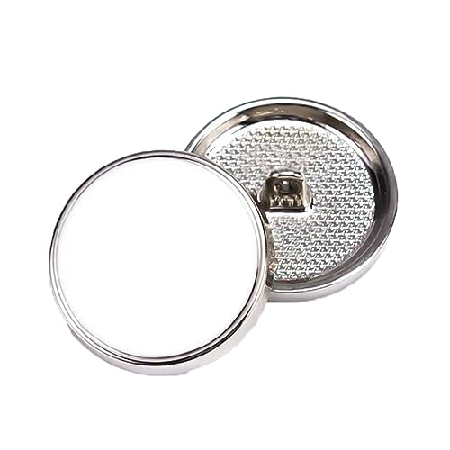Metallknöpfe zum Nähen von Kleidung, Metallknöpfe für Jacken für Männer und Frauen, Anzugknöpfe für Frauen, Silber Weiss, 15 mm 10 Stk Metallknöpfe zum Nähen von Kleidung, Metallknöpfe für Jacken für Männer und Frauen, Anzugknöpfe für Frauen, Silber Weiss, 15 mm 10 Stk von GrAles