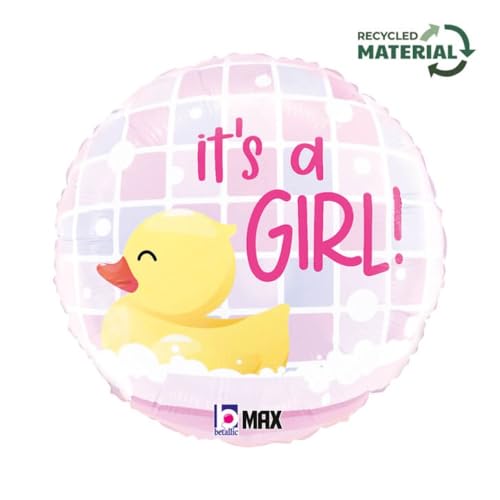 ABC18 Folienballon Ente It's a Girl | 46 cm von Grabo