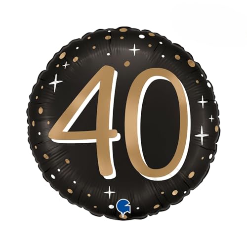ABC18 Folienballon "Sparkling Black" | Ø46cm #40 von Grabo