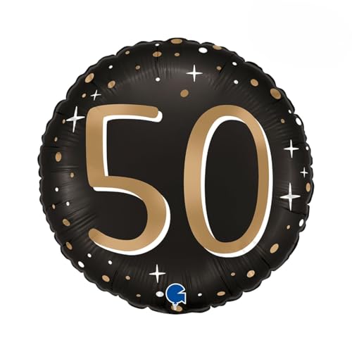 ABC18 Folienballon "Sparkling Black" | Ø46cm #50 von Grabo
