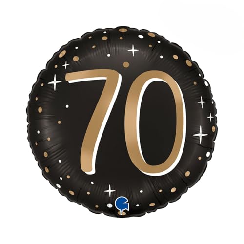 ABC18 Folienballon "Sparkling Black" | Ø46cm #70 von Grabo