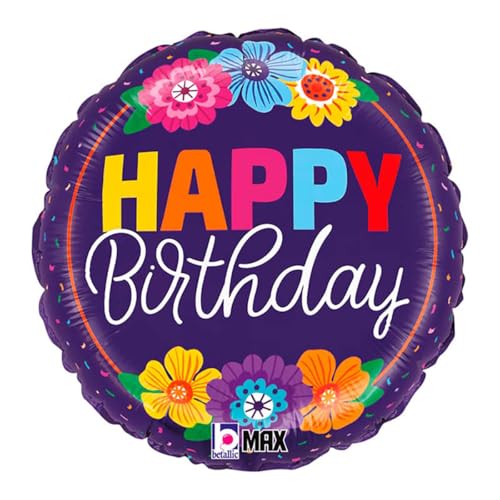 ABC18 Happy Birthday Blumen 46 cm von Grabo