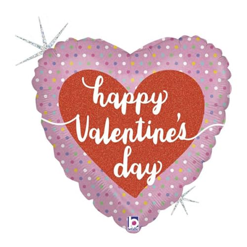 ABC18 Happy Valentines Day Pastell Dots 46 cm von Grabo