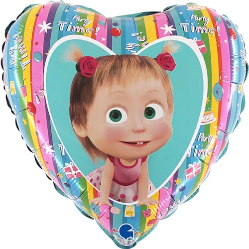 Ballon en aluminium coeur Masha et Michka™ 46 cm 18" Grabo Balloons® von Grabo
