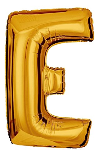 Grabo 242G-P Buchstabe E Ballon, Einzelpack, Länge: 101,6 cm, Farbe: Gold, Einheitsgröße von Grabo