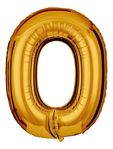 Grabo 342G-P Ballon Buchstabe O Superloon Einzelpack, Länge 101,6 cm, Farbe Gold, Einheitsgröße von Grabo
