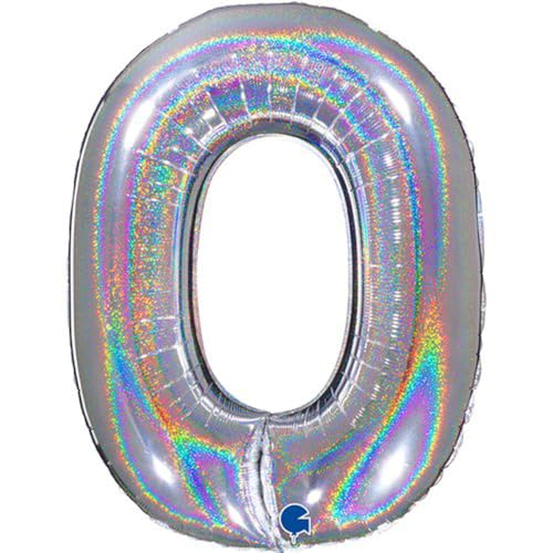 Grabo 690GHS-P Superloon Glitzer-Holografisches Geschenkset, Länge 101,6 cm, Silberfarben, Einheitsgröße (Silber, 0) von Grabo