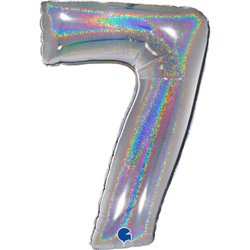 Grabo 690GHS-P Superloon Glitzer-Holografisches Geschenkset, Länge 101,6 cm, Silberfarben, Einheitsgröße (Silber, 7) von Grabo
