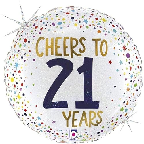 Grabo ABC18 Folienballon Cheers to 21 Years | 45cm von Grabo