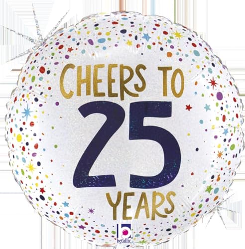 Grabo ABC18 Folienballon Cheers to 25 Years | 45cm von Grabo