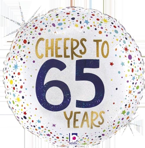 Grabo ABC18 Folienballon Cheers to 65 Years | 45cm von Grabo
