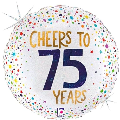 Grabo ABC18 Folienballon Cheers to 75 Years | 45cm von Grabo
