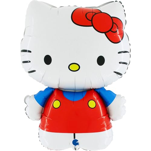 Grabo Ballon Hello Kitty rot Made in Italy. Ballon für Kinder- und Erwachsenenpartys in Form von Hello Kitty, aus Folie mit Strohhalm zum Aufblasen. Bunte Ballons 42x60 cm Grabo Ballon Hello Kitty rot Made in Italy. Ballon für Kinder- und Erwachsenenpartys in Form von Hello Kitty, aus Folie mit Strohhalm zum Aufblasen. Bunte Ballons 42x60 cm von Grabo