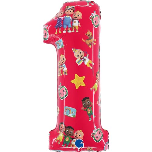 Grabo Coco Melone Folienballon Zahl 1 geformt, 66 cm von Grabo