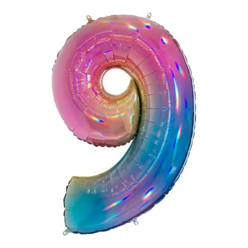 Grabo Riesenzahl Folienballon 40"/102cm | Regenbogen #9 von Grabo