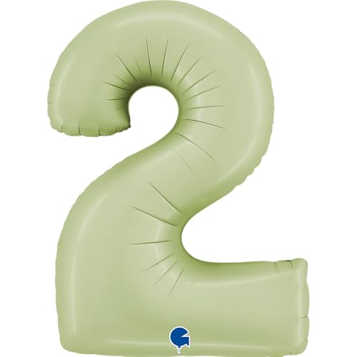 XXL Riesen Zahlen Folienballon 102 cm (40") Matte Farben – Perfekte Deko für Geburtstage, Jubiläen & Feiern – Happy Birthday Party-Highlight - für Helium und Luft! Wiederverwendbar! (Satin Olive, 2) XXL Riesen Zahlen Folienballon 102 cm (40") Matte Farben – Perfekte Deko für Geburtstage, Jubiläen & Feiern – Happy Birthday Party-Highlight - für Helium und Luft! Wiederverwendbar! (Satin Olive, 2) von Grabo