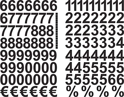 117× Schwarze Zahlen-Sticker 3 cm – selbstklebend, wetterfest & UV-beständig – inkl. 0–9, €,% – ideal für Hausnummern, Preisauszeichnung & Outdoor 117× Schwarze Zahlen-Sticker 3 cm – selbstklebend, wetterfest & UV-beständig – inkl. 0–9, €,% – ideal für Hausnummern, Preisauszeichnung & Outdoor von Gradert-Elektronik