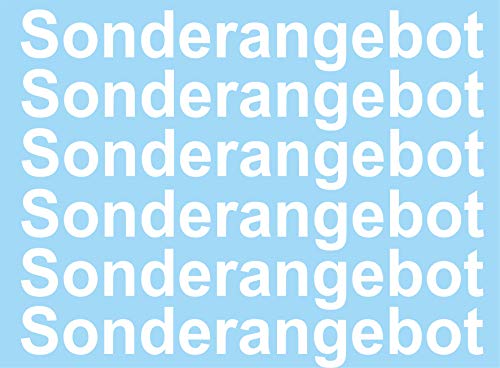 Sonderangebot - Aufkleber 4cm Hoch - in Weiss - 6 Schriftzüge Sonderpreis AUFKLEBER - Selbstklebende Buchstaben - Ideal für den Außenbereich da Wasser und Wetterfest von Gradert-Elektronik
