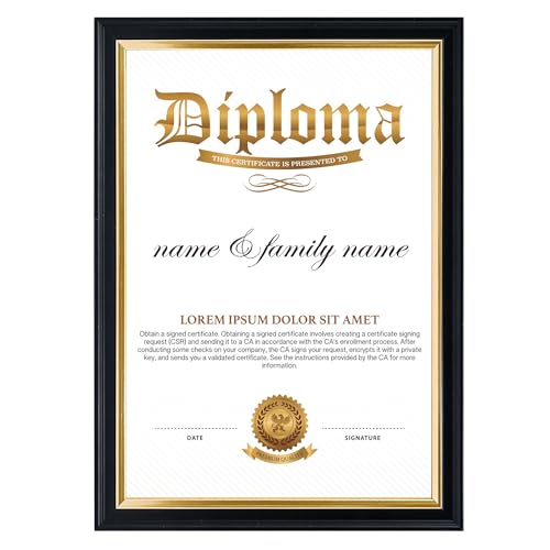 GraduationMall A4 Schwarz Holz Bilderrahmen Urkunden Rahmen Diplom Zertifikat Frame Fotorahmen Echtes Glas Wand- & Tischrahmen GraduationMall A4 Schwarz Holz Bilderrahmen Urkunden Rahmen Diplom Zertifikat Frame Fotorahmen Echtes Glas Wand- & Tischrahmen von GraduationMall