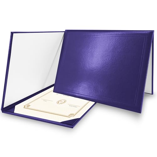 GraduationMall A4 Zertifikat Halter Diplom Dokument Cover Award Schutzhülle für Diplome Lila von GraduationMall