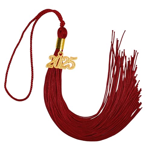 GraduationMall Quaste mit 2025 Jahreszahl Anhänger für Bachelor Master Doktorhut Single & Mehrere Farbe 9" Rot GraduationMall Quaste mit 2025 Jahreszahl Anhänger für Bachelor Master Doktorhut Single & Mehrere Farbe 9" Rot von GraduationMall