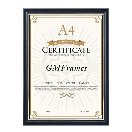 GraduationMall Schwarz Bilderrahmen A4 Holz Urkunden Rahmen Diplom Zertifikat Frame Fotorahmen Echtes Glas Wand- & Tischrahmen GraduationMall Schwarz Bilderrahmen A4 Holz Urkunden Rahmen Diplom Zertifikat Frame Fotorahmen Echtes Glas Wand- & Tischrahmen von GraduationMall