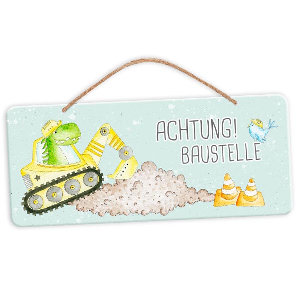 Türschild, Achtung Baustelle, 35cm x 15cm