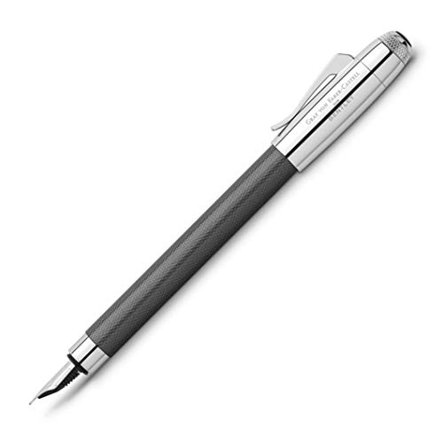 Graf von Faber-Castell 141701 - Füllfederhalter Bentley Tungsten mit lackiertem Metallschaft, rhodierter Edelstahlfeder, Federbreite: F, Abmessung: Länge 141 mm x Ø 14 mm von Faber-Castell