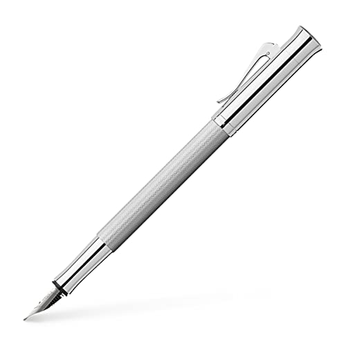 Graf von Faber-Castell 146592 - Füllfederhalter Guilloche, rhodiniert, Federbreite EF, Silber, 1 Stück von Graf von Faber-Castell