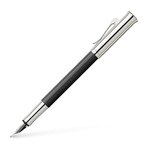 Graf von Faber-Castell 146541 - Füllfederhalter Guilloche, Schwarz, Federbreite F, 1 Stück, 1 Unidad (Paquete de 1) von Graf von Faber-Castell