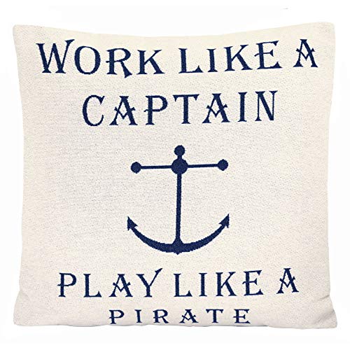 Grafelstein Kissenhülle Captain and Pirate, 45x45 cm, Jacquardstoff Natur weiß blau maritim Kissen Long Island Anker Grafelstein Kissenhülle Captain and Pirate, 45x45 cm, Jacquardstoff Natur weiß blau maritim Kissen Long Island Anker von Grafelstein