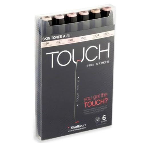 Touch Twin Marker Skin Tones Set A 6 Stück von Unbekannt