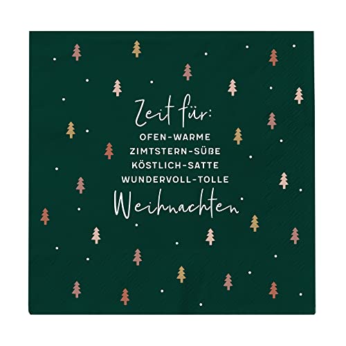 Grafik Werkstatt Servietten für Weihnachten und Advent | 20 Stück | 12,5 x 12,5 cm | rot | Zeit für Weihnachten von Grafik-Werkstatt