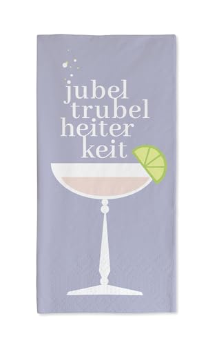 Grafik Werkstatt Servietten hochformatig mit Spruch | 10 Stück | 8,3 x 16,5 cm |Jubel Trubel von Grafik-Werkstatt