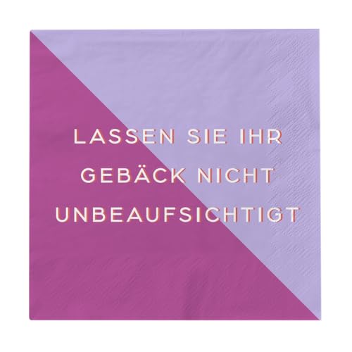 Grafik Werkstatt Servietten mit Spruch groß | 20 Stück | 16,5 x 16,5 cm | bunt | Gebäck von Grafik-Werkstatt