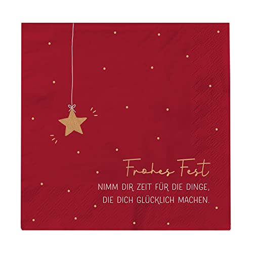 Grafik-Werkstatt Werkstatt Servietten für Weihnachten und Advent | 20 Stück | 12, 5 x, cm | rot | Frohes Fest, 61717, Mittel Grafik-Werkstatt Werkstatt Servietten für Weihnachten und Advent | 20 Stück | 12, 5 x, cm | rot | Frohes Fest, 61717, Mittel von Grafik-Werkstatt