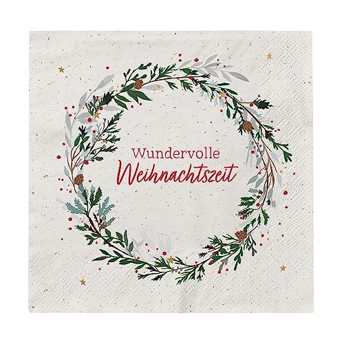 Grafik-Werkstatt Werkstatt Servietten für Weihnachten und Advent | 20 Stück | 12, 5 x, cm | rot | Wundervolle Weihnachtszeit von Grafik-Werkstatt