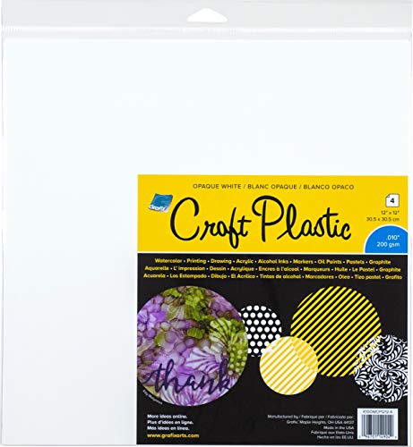 Grafix K10OWCP1212-4 Bastelkunststoff, Kunststoff, OPQ WHITE, 4 Stück, 12-x-12-Inch Grafix K10OWCP1212-4 Bastelkunststoff, Kunststoff, OPQ WHITE, 4 Stück, 12-x-12-Inch von Grafix