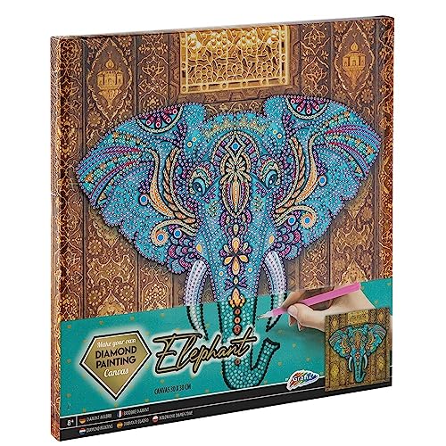 Grafix Diamond Painting auf Leinwand Elefant 30x30 cm von Grafix