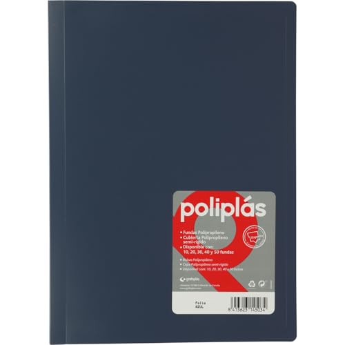 Grafoplas 1155765 Ringordner mit 10 Taschen, blau von Grafoplás