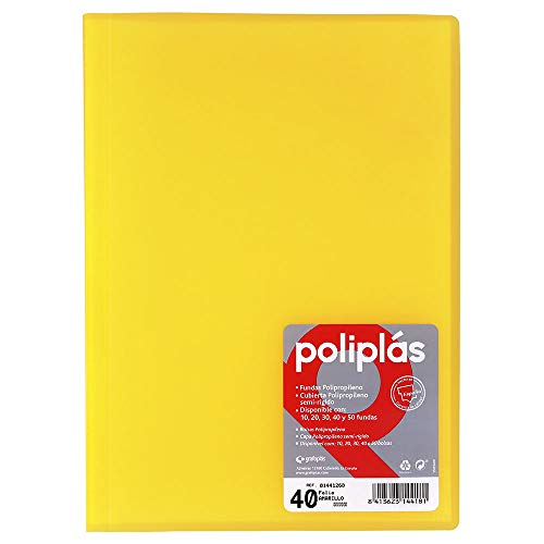 Grafoplas 1155856 – Mappe mit 40 Hüllen, gelb von Grafoplás
